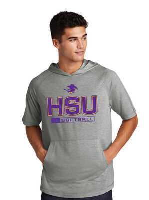 HSU Softball - Big HSU - TriBlend Short Sleeve Hoodie