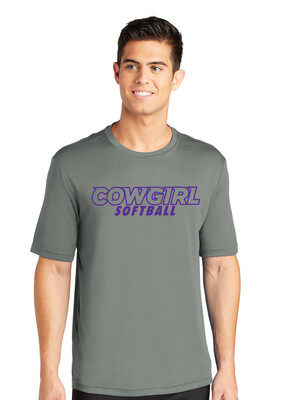 HSU Softball - Cowgirl Outline - Dri-Fit Short Sleeve