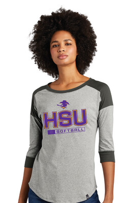 HSU Softball - Big HSU - 3/4 Sleeve Raglan Tee