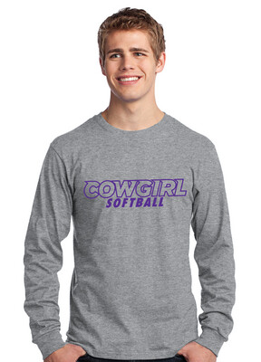 HSU Softball - Cowgirl Outline - Long Sleeve