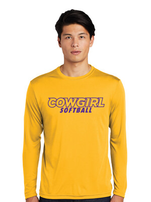 HSU Softball - Cowgirl Outline - Dri-Fit Long Sleeve