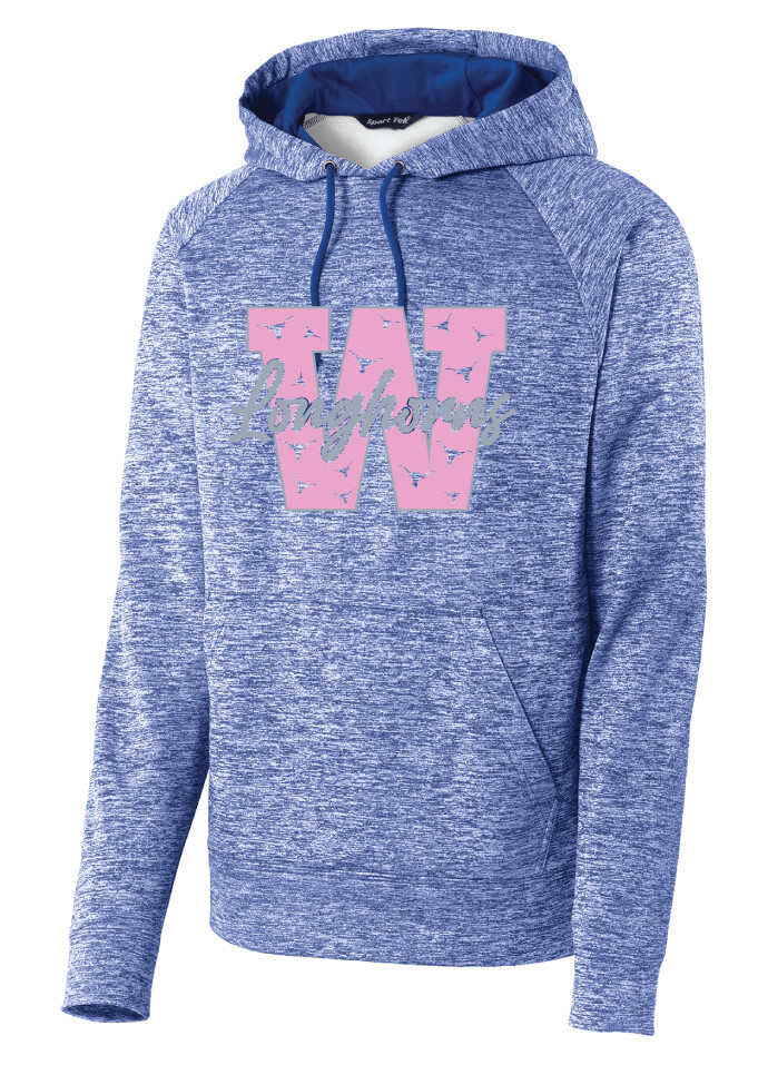 Wilmeth - Block W - Electric Dri-Fit Hoodie, Garment Color: True Royal