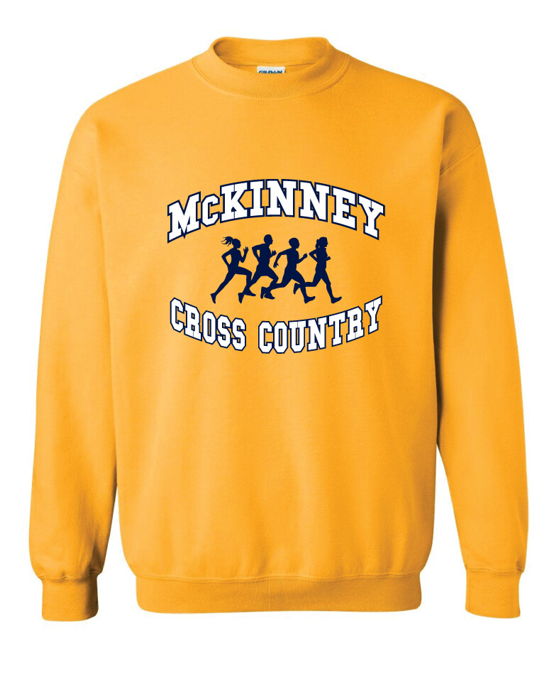 McKinney XC - Runners - Crew Sweatshirt, Garment Color: Gold