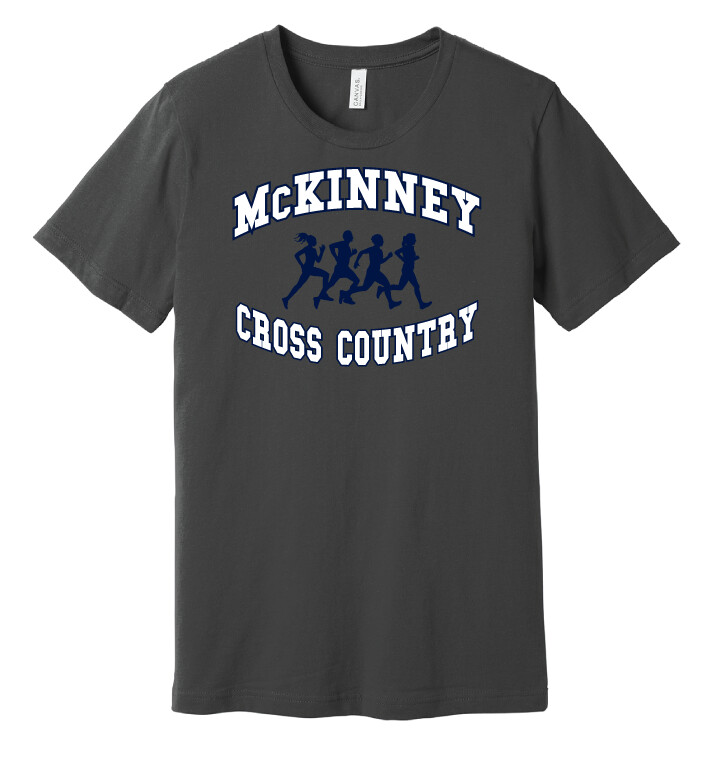 McKinney XC - Runners - Bella+Canvas Short Sleeve, Garment Color: Charcoal
