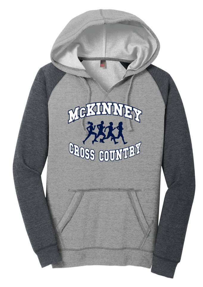 McKinney XC - Runners - Lightweight Raglan Hoodie, Garment Color: Heathered Grey