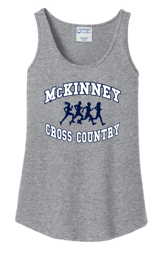 McKinney XC - Runners - Cotton Tank, Garment Color: Grey