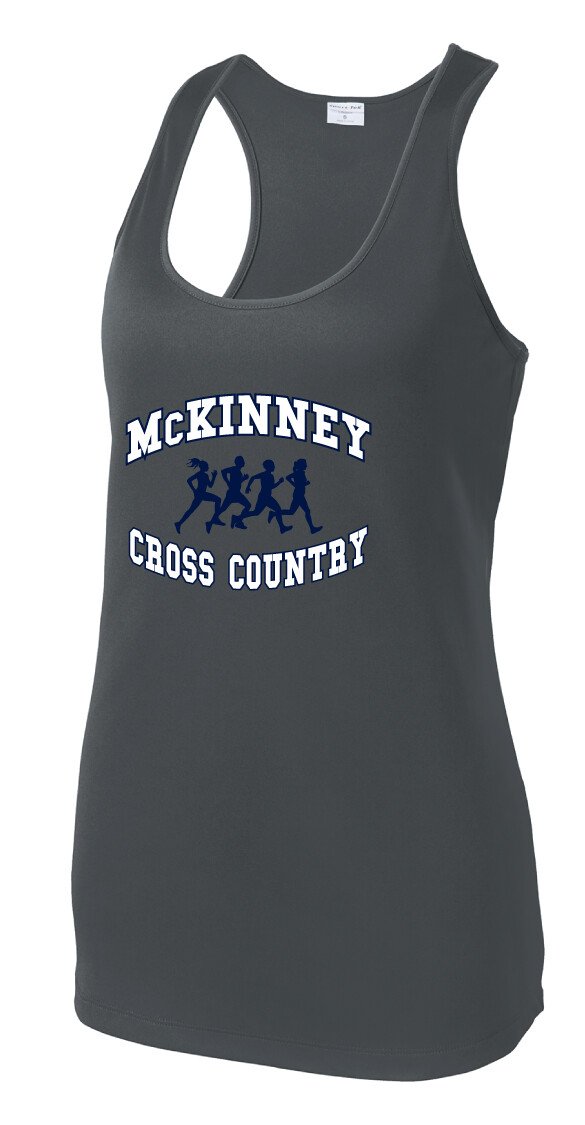 McKinney XC - Runners - Dri-Fit Racerback Tank, Garment Color: Iron Grey