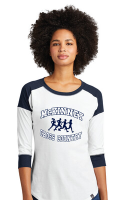 McKinney XC - Runners - 3/4 Sleeve Baseball Raglan Tee