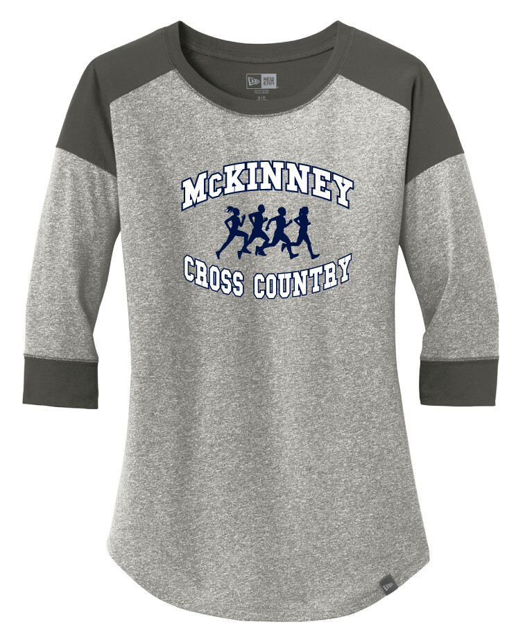 McKinney XC - Runners - 3/4 Sleeve Baseball Raglan Tee, Garment Color: Graphite / Light Graphite