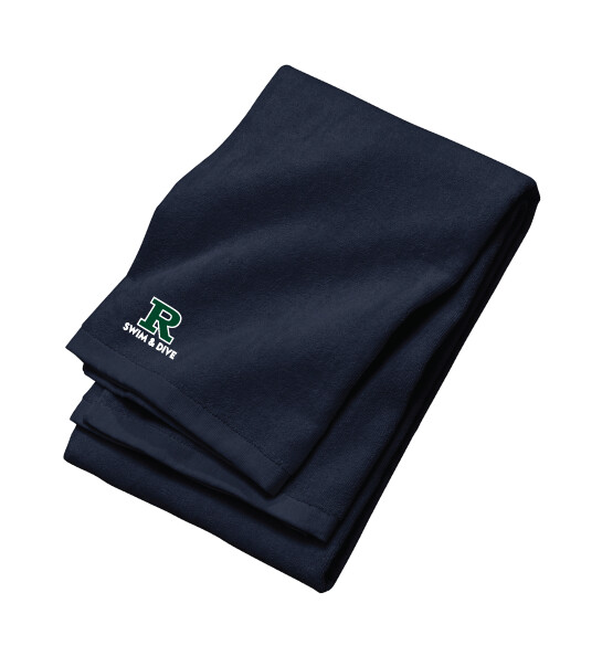 Reedy Swim/Dive - Embroidered Towel, Color: Solid Navy