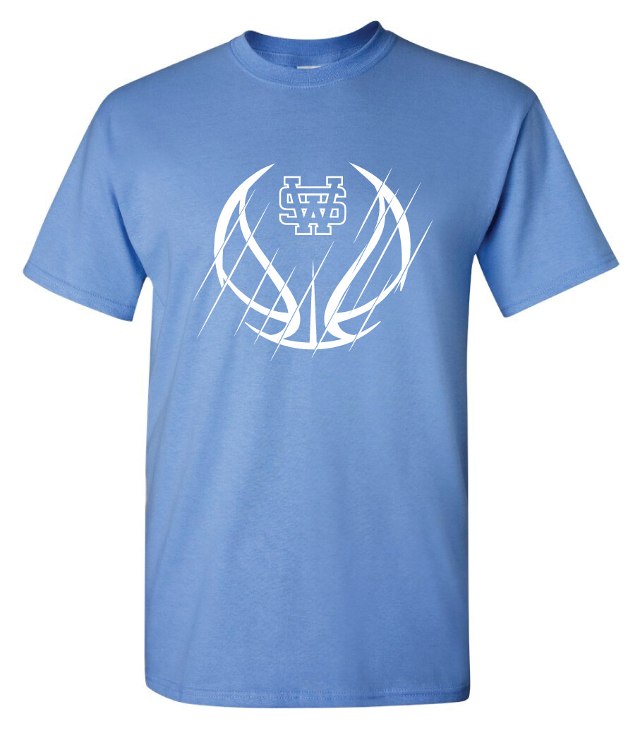 USW Basketball - Scratches - Short Sleeve, Color: Columbia Blue
