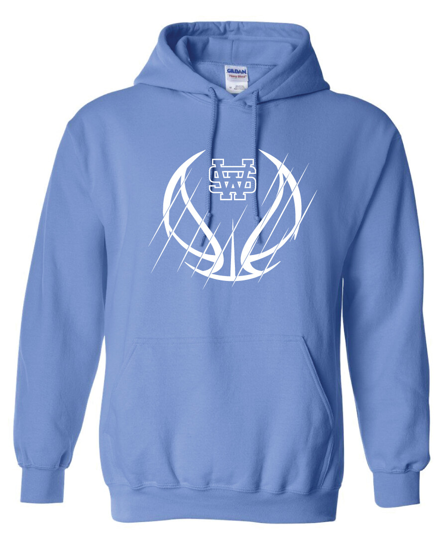 USW Basketball - Scratches - Hoodie, Color: Columbia Blue