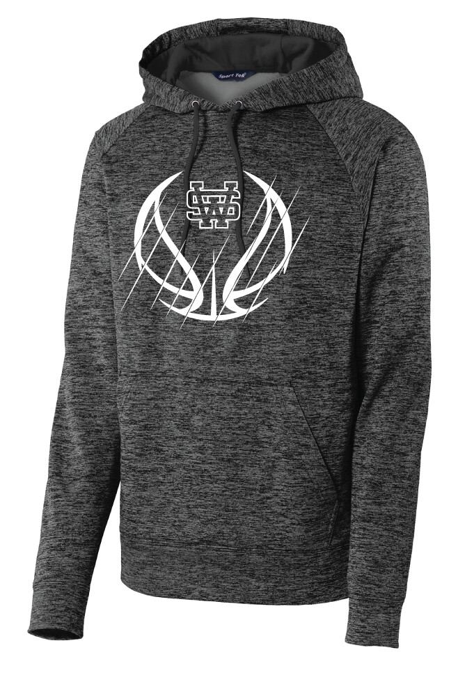 USW Basketball - Scratches - Electric Dri-Fit Hoodie, Color: Grey Black