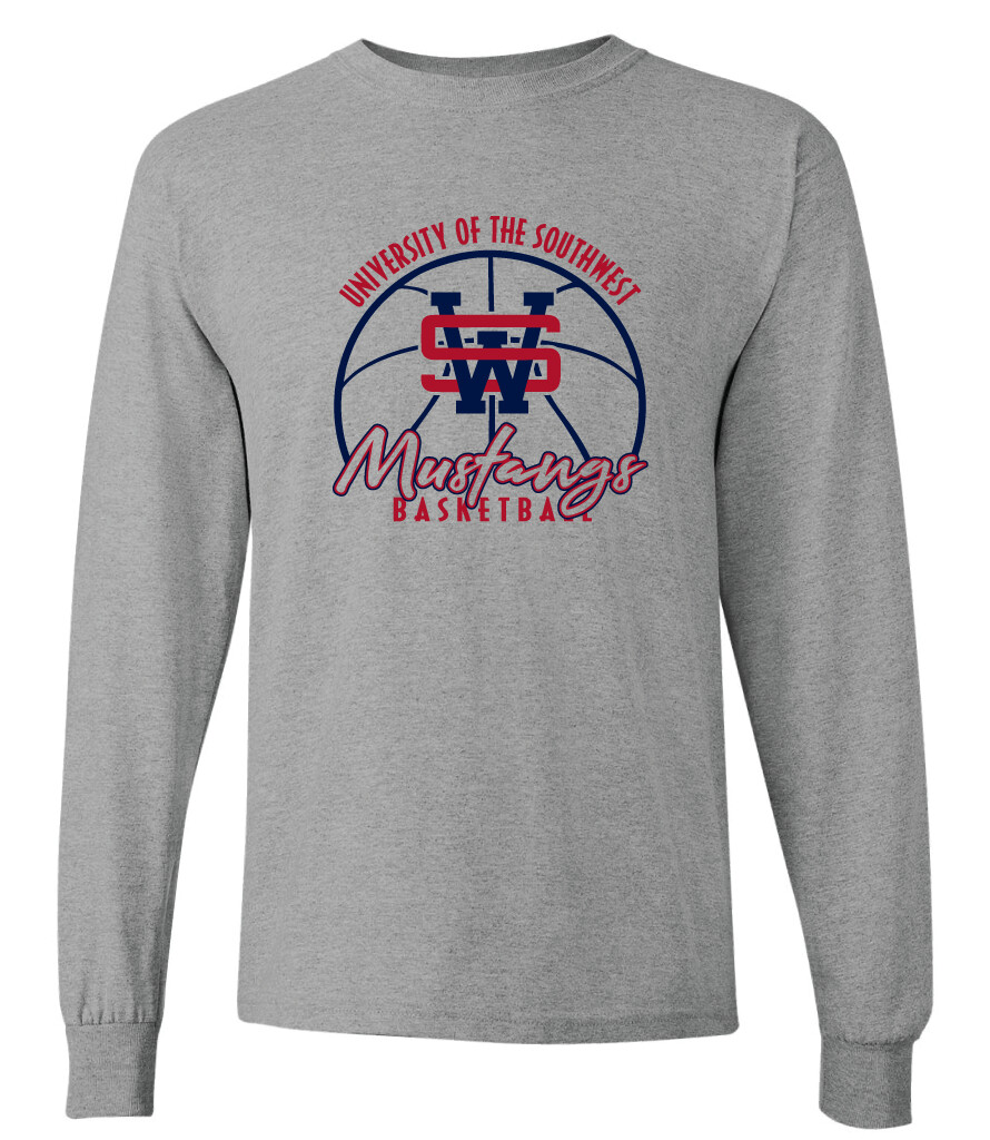 USW Basketball - Big Basketball - Long Sleeve, Color: Athletic Heather