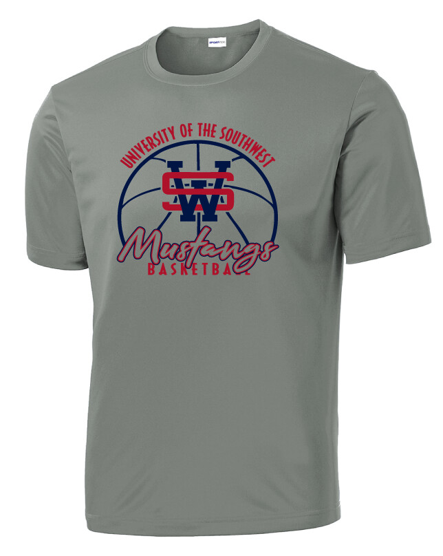 USW Basketball - Big Basketball - Dri-Fit Short Sleeve, Color: Grey Concrete