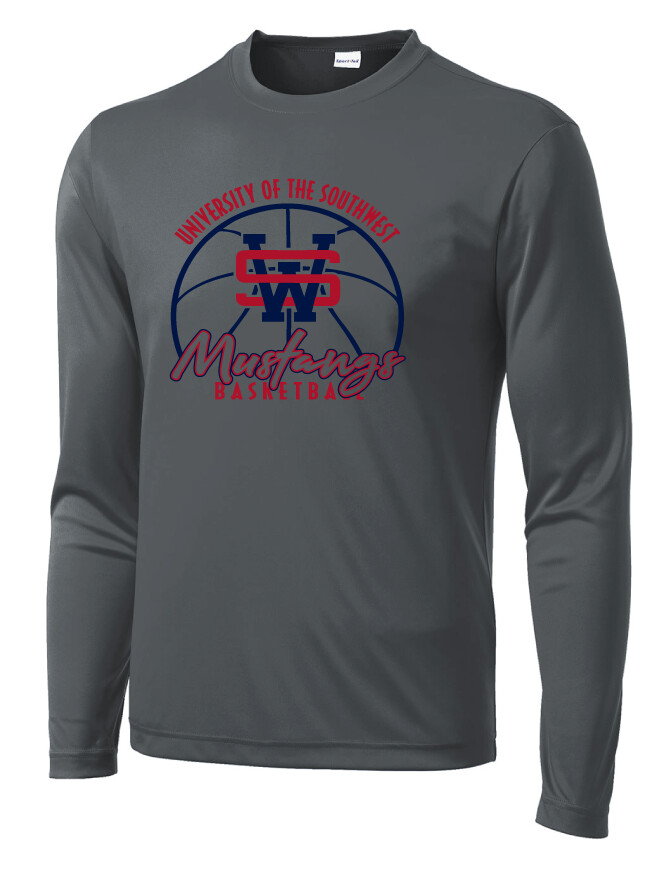 USW Basketball - Big Basketball - Dri-Fit Long Sleeve, Color: Iron Grey