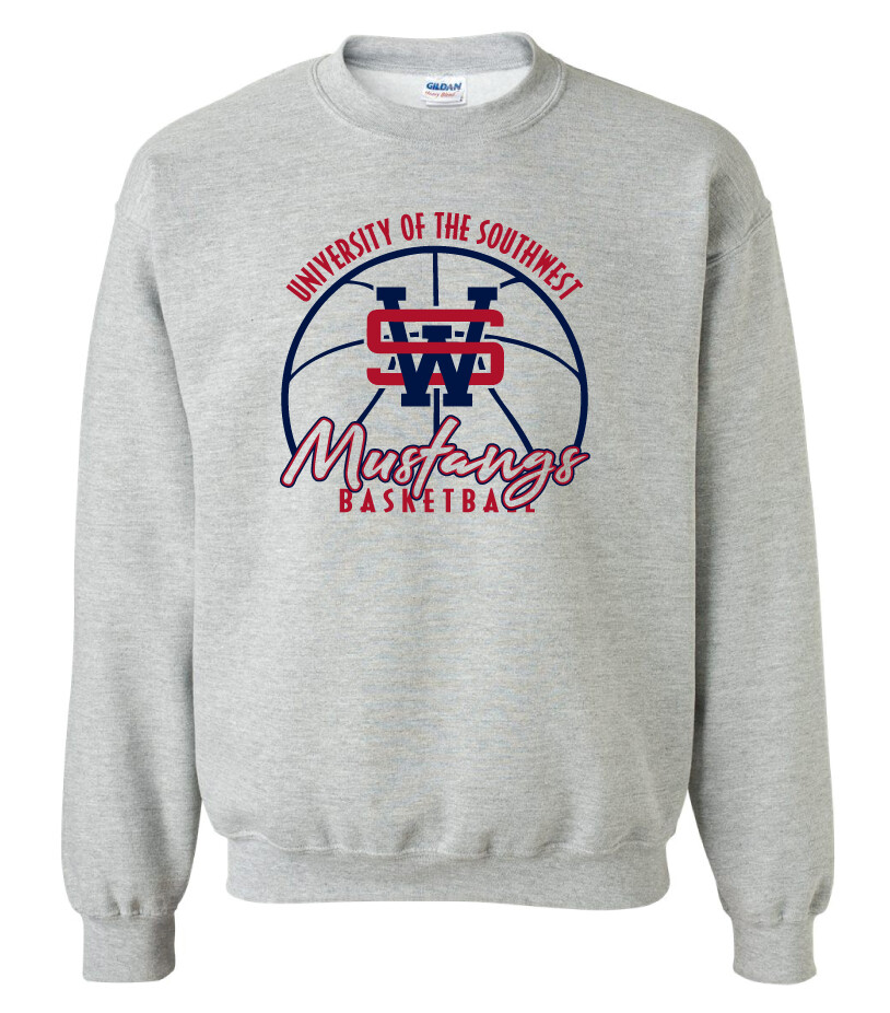 USW Basketball - Big Basketball - Crew Sweatshirt, Color: Athletic Heather