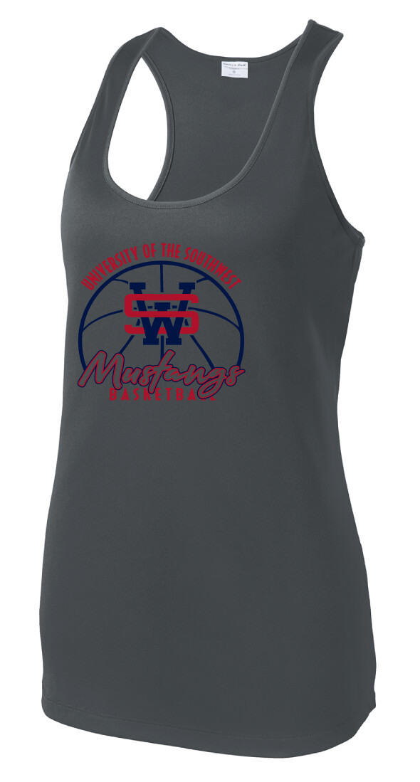 USW Basketball - Big Basketball - Dri-Fit Racerback Tank, Color: Iron Grey