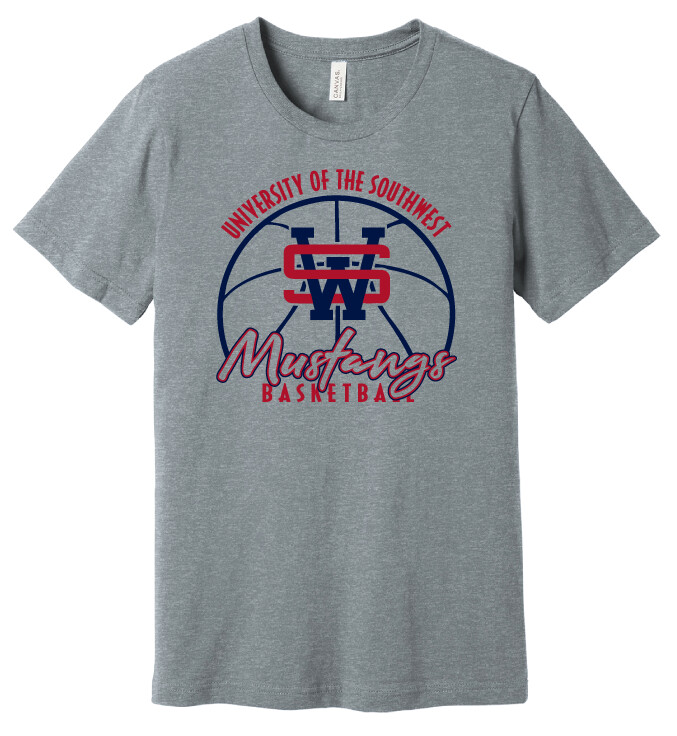 USW Basketball - Big Basketball - Bella+Canvas Short Sleeve, Color: Athletic Heather