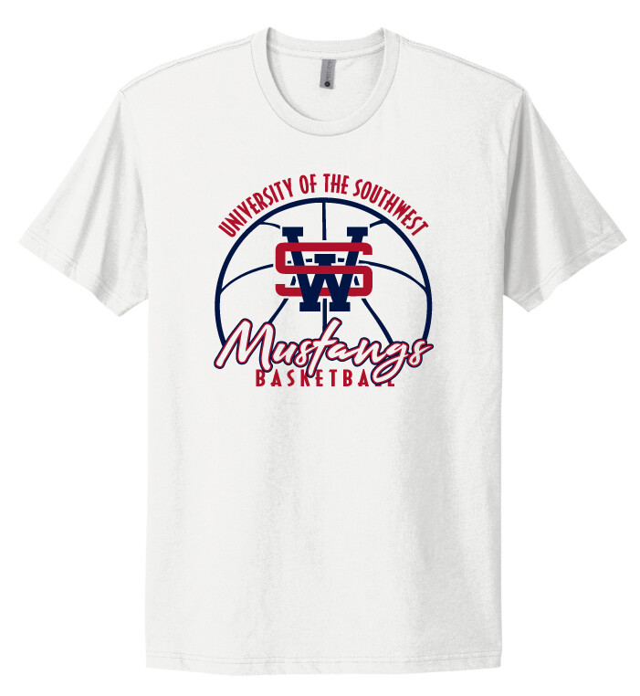 USW Basketball - Big Basketball - Next Level Short Sleeve, Color: White