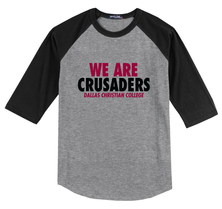 DCC Softball - We Are - Raglan Baseball, Color: Grey / Black