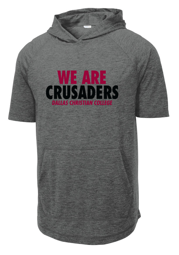 DCC Softball - We Are - Short Sleeve Hoodie, Color: Dark Grey Heather