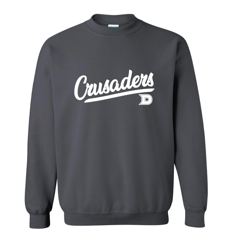 DCC Softball - Script - Crew Sweatshirt, Color: Charcoal
