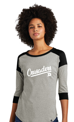 DCC Softball - Script - 3/4 Sleeve Baseball Raglan Tee