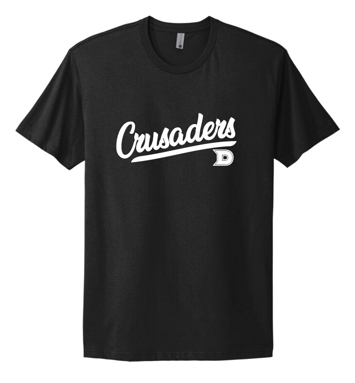 DCC Softball - Script - Next Level Short Sleeve, Color: Black