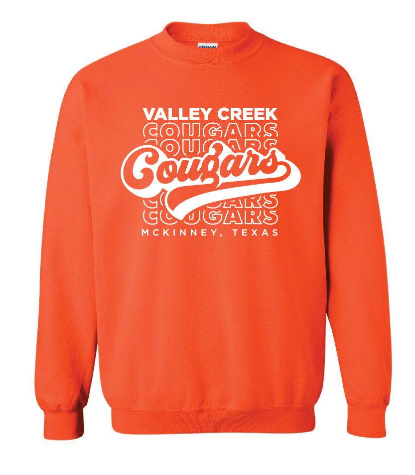 VC Gear - Retro - Crew Sweatshirt, Garment Color: Orange
