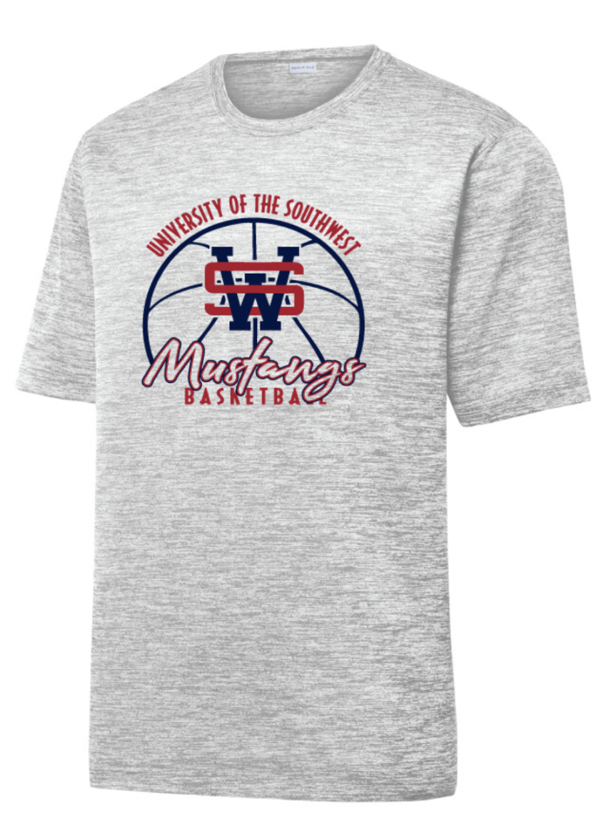 USW Basketball - Big Basketball - Electric Dri-Fit Short Sleeve, Color: Silver, Style ST390 Size: Youth S
