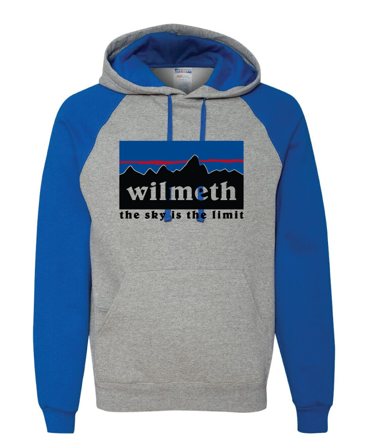 Wilmeth - Patagonia - Raglan Hoodie, Garment Color: Grey / Royal