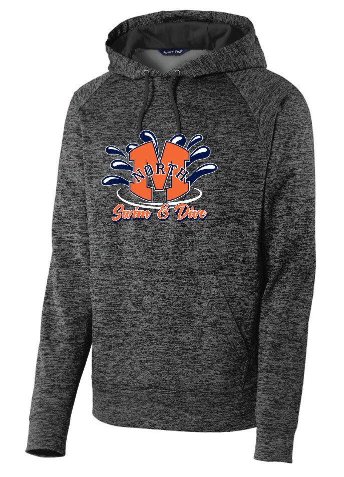 North Swim/Dive - Splash - Electric Dri-Fit Hoodie, Color: Grey Black