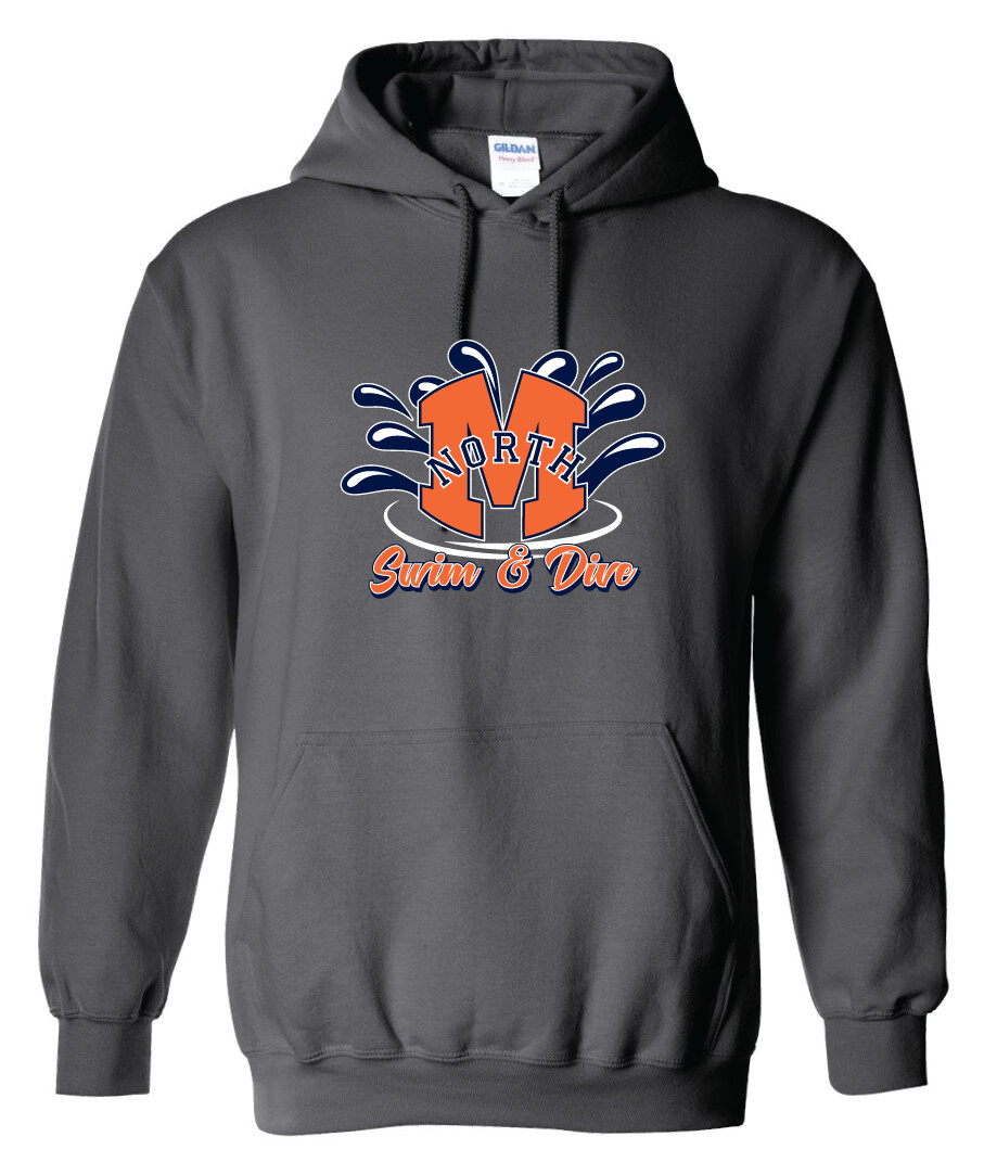 North Swim/Dive - Splash - Hoodie, Color: Charcoal