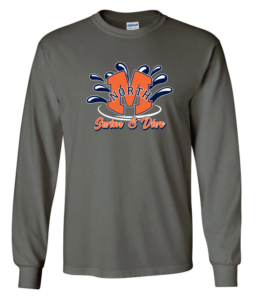 North Swim/Dive - Splash - Long Sleeve, Color: Charcoal