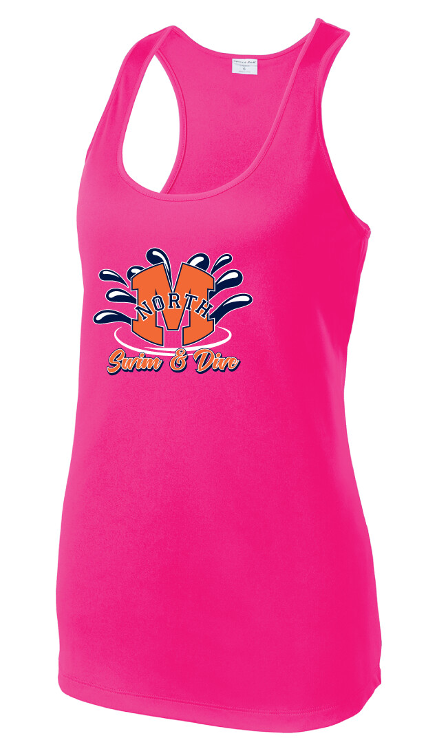 North Swim/Dive - Splash - Dri-FIt Racerback Tank, Color: Hot Pink
