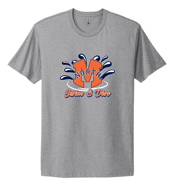 North Swim/Dive - Splash - Next Level Short Sleeve, Color: Heather Grey