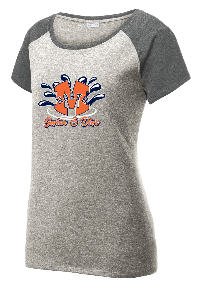 North Swim/Dive - Splash - Heather Scoop Neck, Color: Grey / Graphite