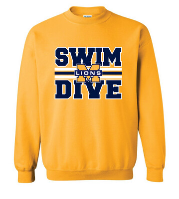 McKinney Swim/Dive - Big Design - Crew Sweatshirt