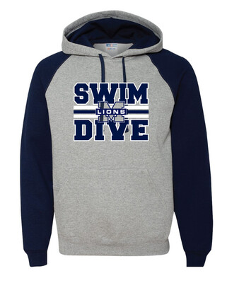 McKinney Swim/Dive - Big Design - Raglan Hoodie