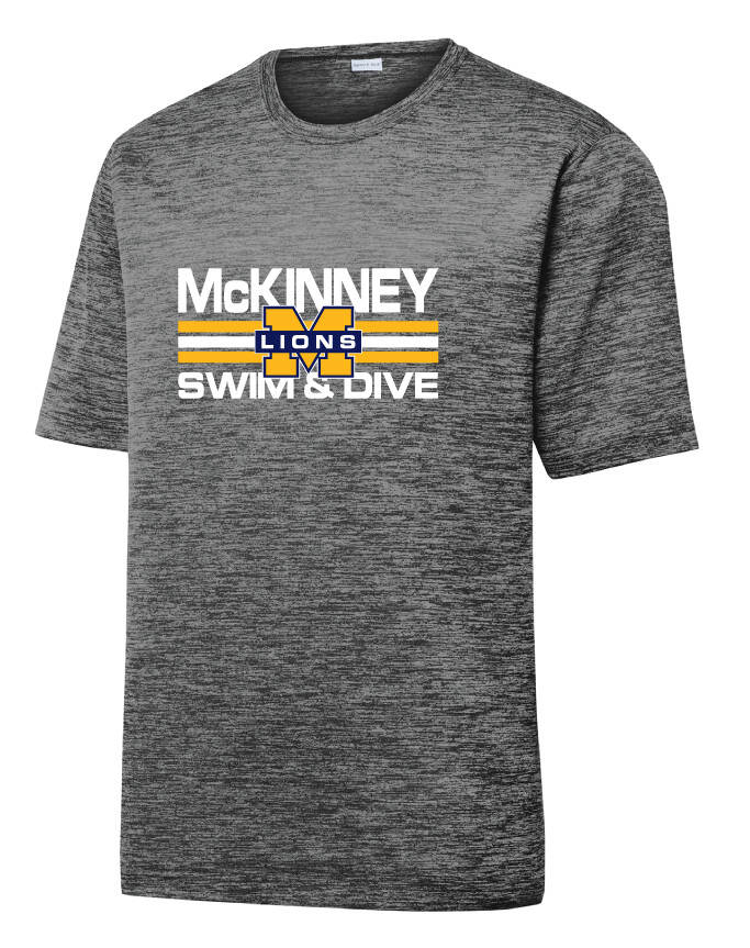 McKinney Swim/Dive - Small Design - Electric Dri-Fit Short Sleeve, Color: Grey Black