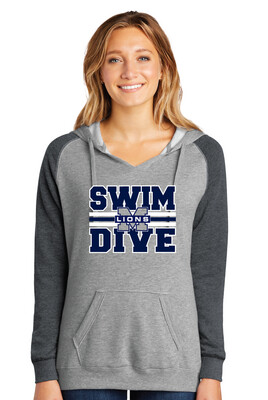 McKinney Swim/Dive - Big Design - Lightweight Raglan Hoodie