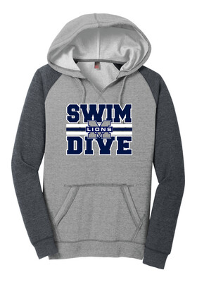 McKinney Swim/Dive - Big Design - Lightweight Raglan Hoodie