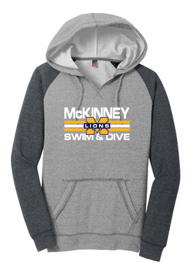 McKinney Swim/Dive - Small Design - Lightweight Raglan Hoodie