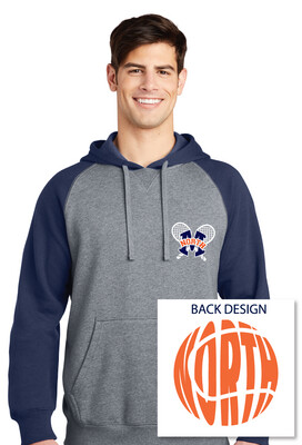 North Tennis - Crossed Rackets - Raglan Hoodie