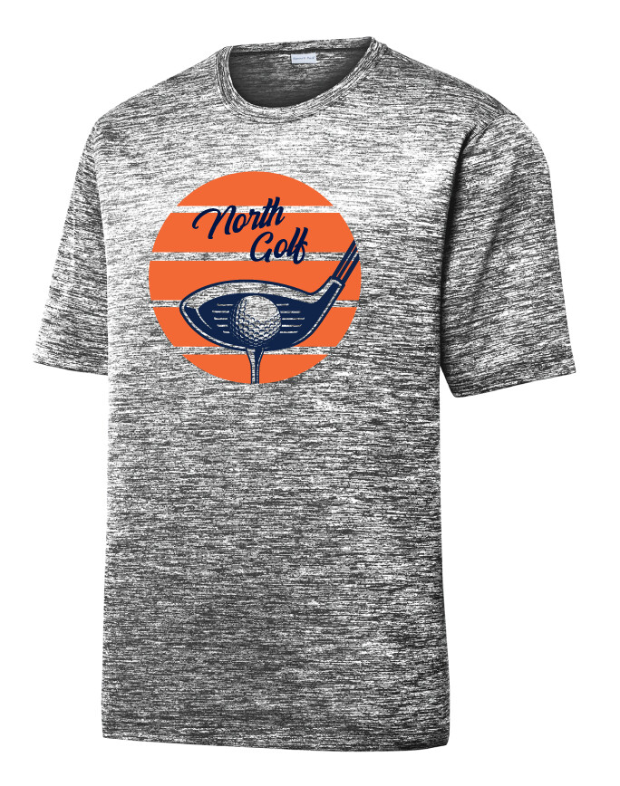 North Golf - Sunrise - Electric Dri-Fit Short Sleeve, Color: White Black