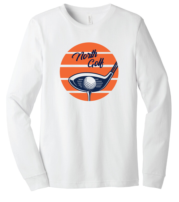 North Golf - Sunrise - Bella+Canvas Long Sleeve, Color: White