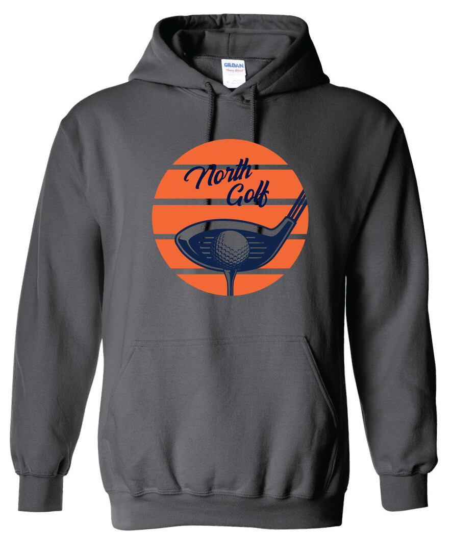 North Golf - Sunrise - Hoodie, Color: Charcoal