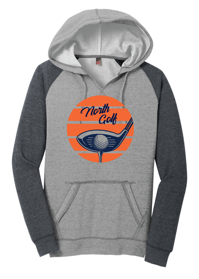 North Golf - Sunrise - Lightweight Raglan Hoodie, Color: Heathered Grey