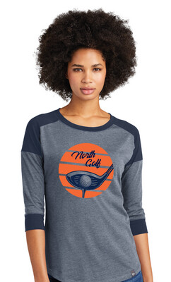 North Golf - Sunrise - 3/4 Sleeve Baseball Raglan Tee